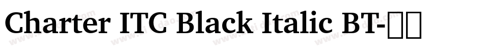 Charter ITC Black Italic BT字体转换